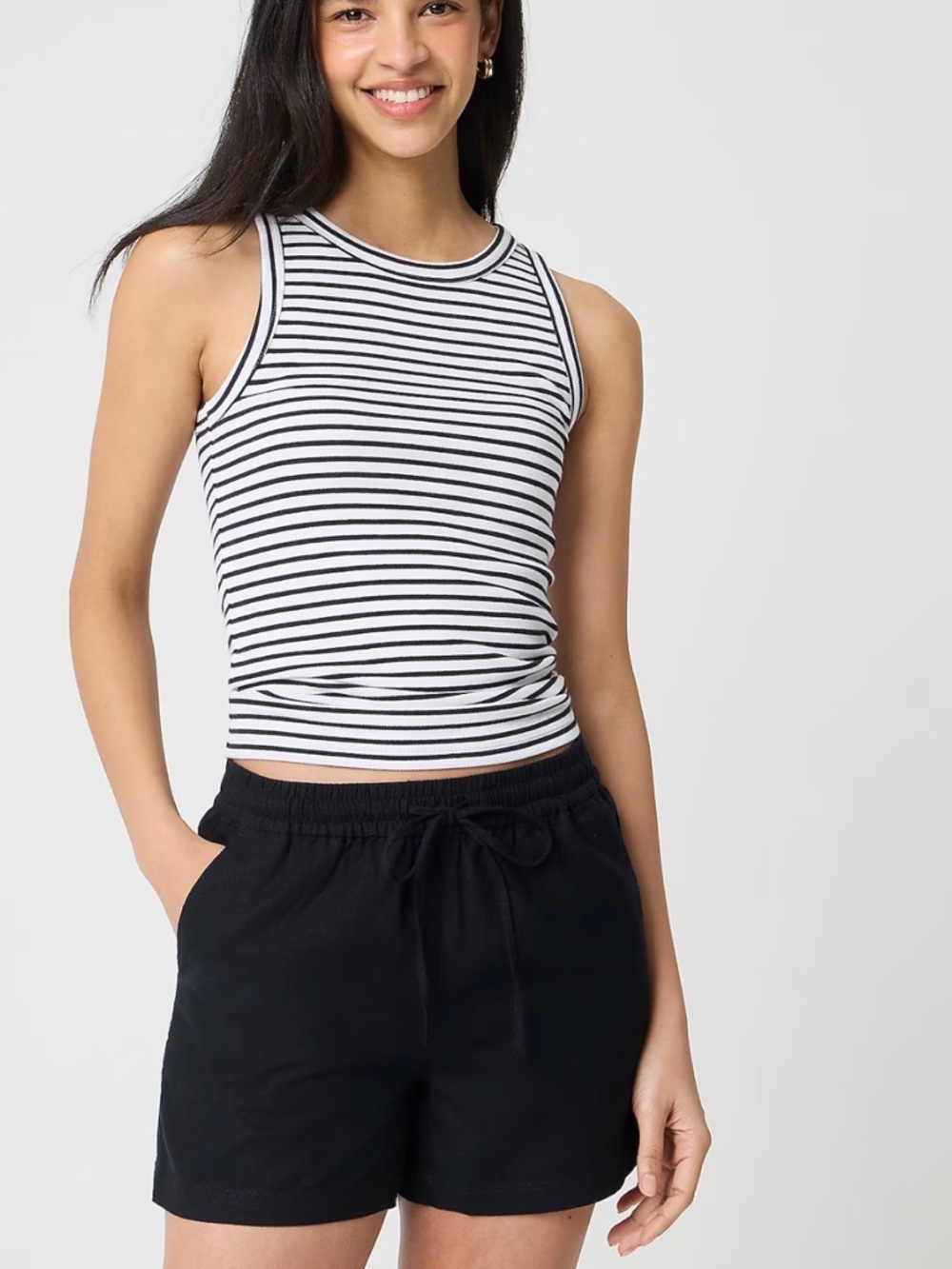 J.Crew black linen shorts, Size S #linen #summer